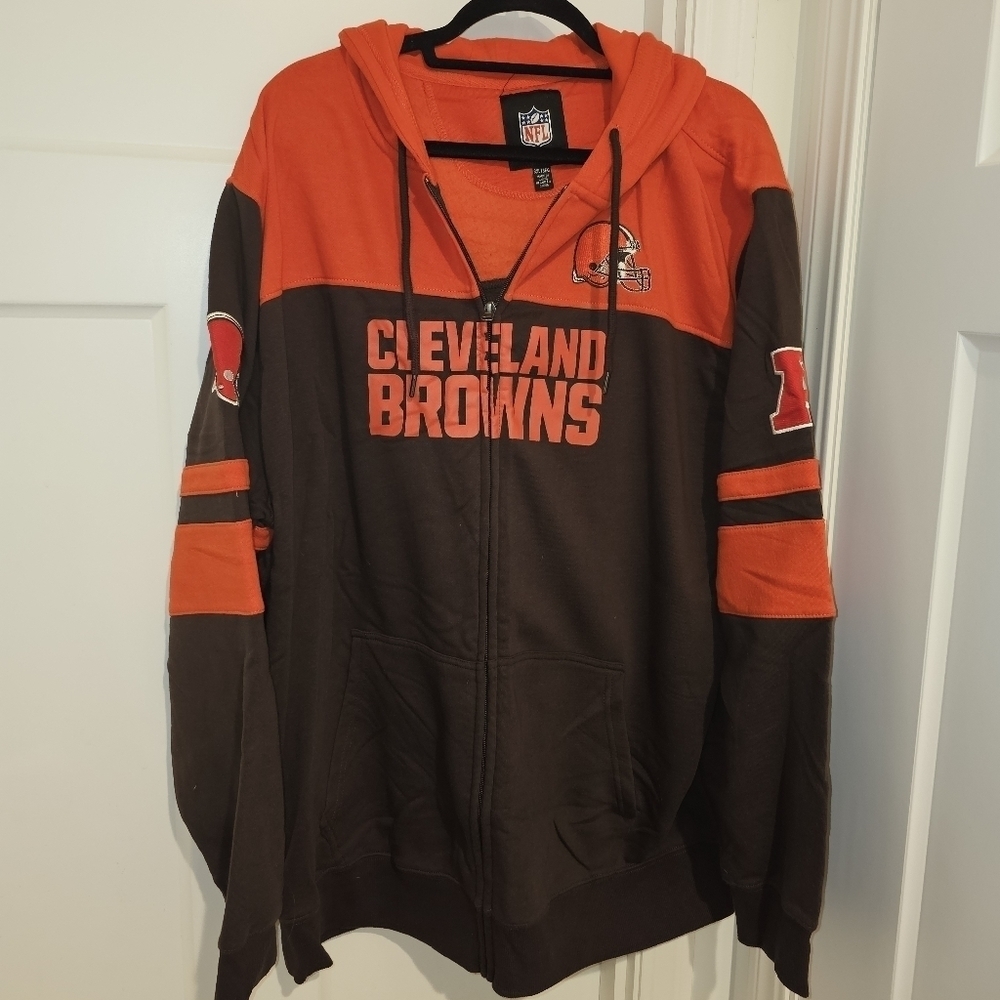 Mens G-III Cleveland Browns zip up hoodie size 3XL